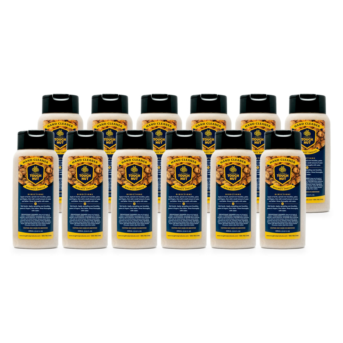 Tough Nut heavy duty hand cleaner 12-Pack Case: twelve 13.53 oz (400 mL) flip-cap bottles