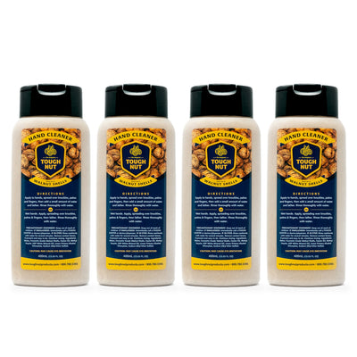Tough Nut heavy duty hand cleaner 4-Pack: four 13.53 oz (400 mL) flip-cap bottles