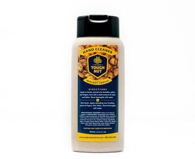 Tough Nut heavy duty hand cleaner, 13.53 oz (400 mL) flip-cap bottle with walnut shell scrub